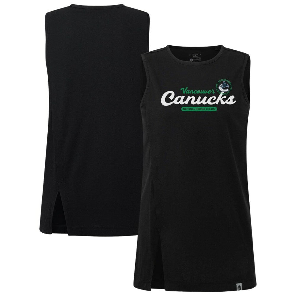Vancouver Canucks Levelwear Women's Influx Monument Tank Top - Black Tank Top