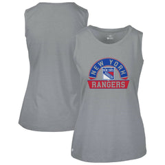 New York Rangers Levelwear Women's Macy Banner Arch Tank Top - Gray Tank Top