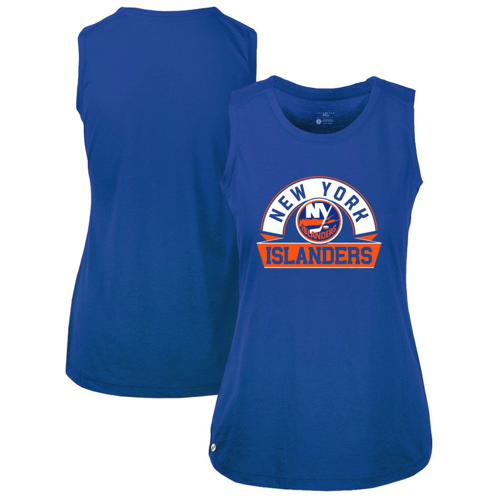 New York Islanders Levelwear Women's Macy Banner Arch Tank Top - Royal Tank Top