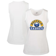 Buffalo Sabres Levelwear Women's Macy Banner Arch Tank Top - White Tank Top