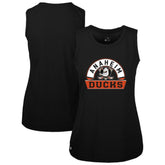 Anaheim Ducks Levelwear Women's Macy Banner Arch Tank Top - Black Tank Top