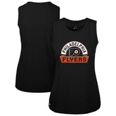 Philadelphia Flyers Levelwear Women's Macy Banner Arch Tank Top - Black Tank Top