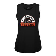 Philadelphia Flyers Levelwear Women's Macy Banner Arch Tank Top - Black Tank Top