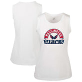 Washington Capitals Levelwear Women's Macy Banner Arch Tank Top - White Tank Top