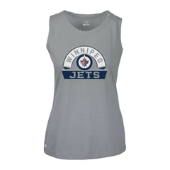 Winnipeg Jets Levelwear Women's Macy Banner Arch Tank Top - Gray Tank Top