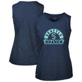 Seattle Kraken Levelwear Women's Macy Banner Arch Tank Top - Deep Sea Blue Tank Top