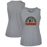 Philadelphia Flyers Levelwear Women's Macy Banner Arch Tank Top - Gray Tank Top