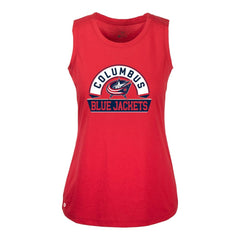 Columbus Blue Jackets Levelwear Women's Macy Banner Arch Tank Top - Red Tank Top