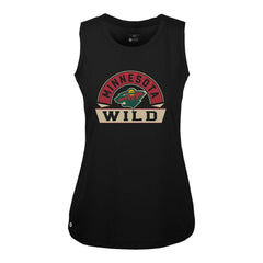 Minnesota Wild Levelwear Women's Macy Banner Arch Tank Top - Black Tank Top