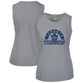 Toronto Maple Leafs Levelwear Women's Macy Banner Arch Tank Top - Gray Tank Top