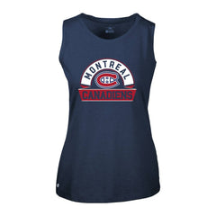 Montreal Canadiens Levelwear Women's Macy Banner Arch Tank Top - Navy Tank Top
