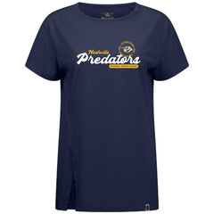 Nashville Predators Levelwear Women's Influx Monument T-Shirt - Navy T-shirts