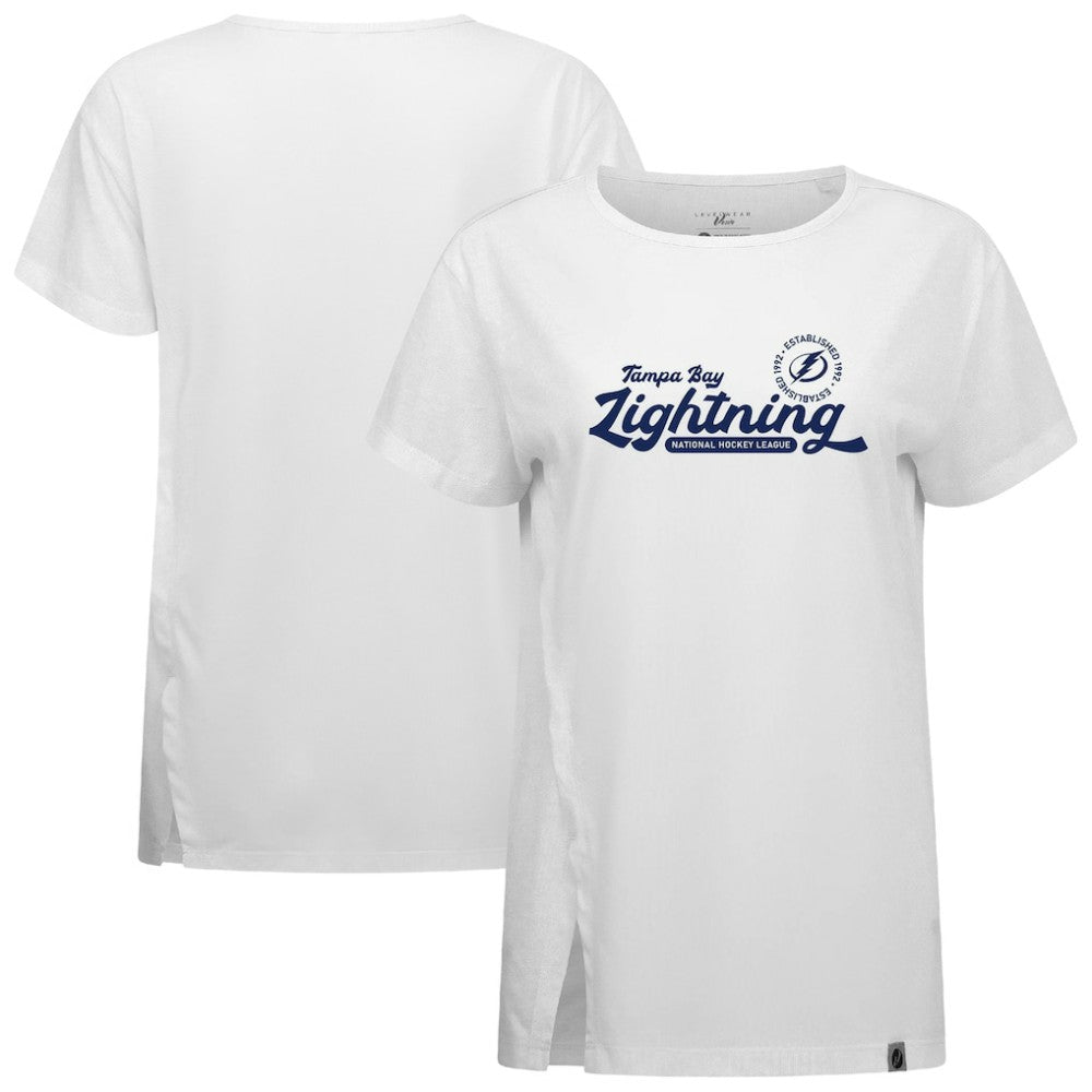 Tampa Bay Lightning Levelwear Women's Influx Monument T-Shirt - White T-shirts