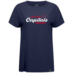 Washington Capitals Levelwear Women's Influx Monument T-Shirt - Navy T-shirts