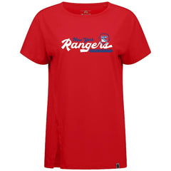 New York Rangers Levelwear Women's Influx Monument T-Shirt - Red T-shirts