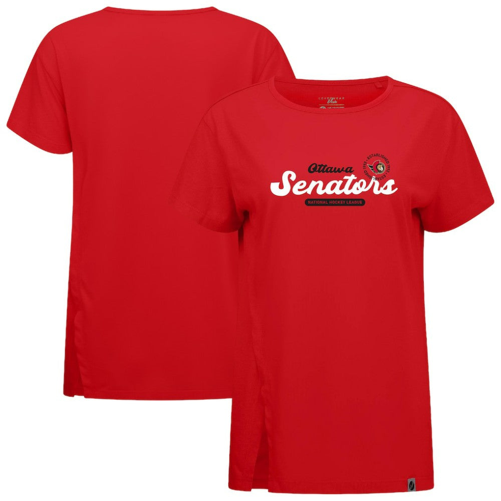 Ottawa Senators Levelwear Women's Influx Monument T-Shirt - Red T-shirts