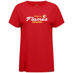 Calgary Flames Levelwear Women's Influx Monument T-Shirt - Red T-shirts