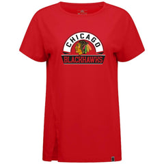 Chicago Blackhawks Levelwear Women's Influx Banner Arch T-Shirt - Red T-shirts