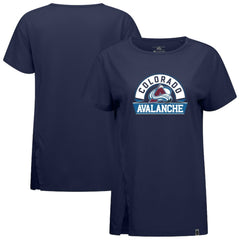 Colorado Avalanche Levelwear Women's Influx Banner Arch T-Shirt - Navy T-shirts