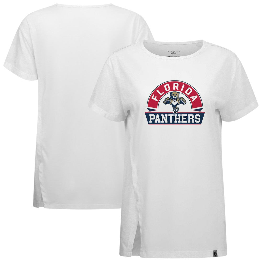 Florida Panthers Levelwear Women's Influx Banner Arch T-Shirt - White T-shirts