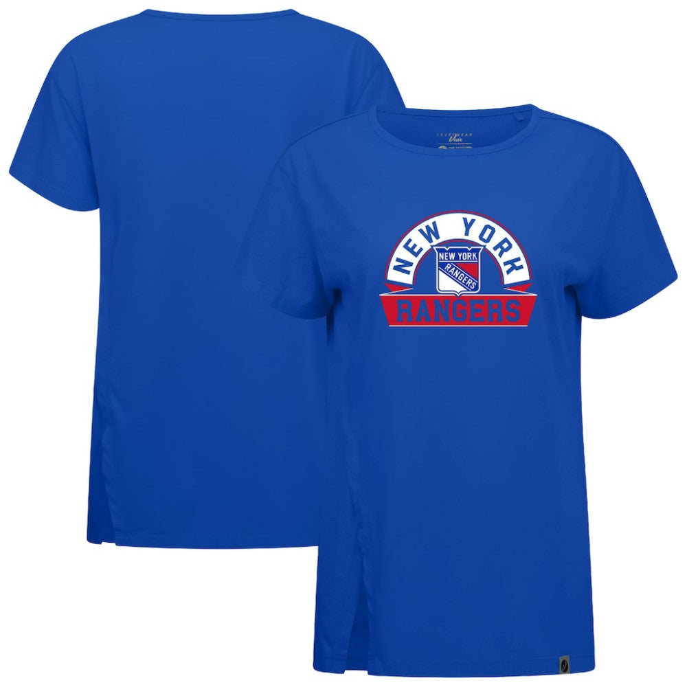 New York Rangers Levelwear Women's Influx Banner Arch T-Shirt - Royal T-shirts