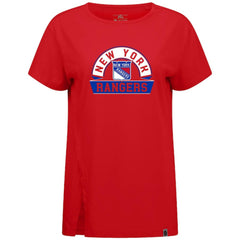 New York Rangers Levelwear Women's Influx Banner Arch T-Shirt - Red T-shirts