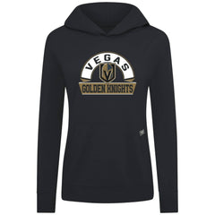 Vegas Golden Knights Levelwear Women's Relay Banner Arch Pullover Hoodie - Black Hoodies