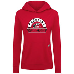Carolina Hurricanes Levelwear Women's Relay Banner Arch Pullover Hoodie - Red Hoodies
