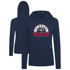 Florida Panthers Levelwear Women's Relay Banner Arch Pullover Hoodie - Navy Hoodies