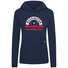 Washington Capitals Levelwear Women's Relay Banner Arch Pullover Hoodie - Navy Hoodies