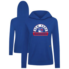 New York Rangers Levelwear Women's Relay Banner Arch Pullover Hoodie - Royal Hoodies