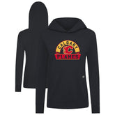 Calgary Flames Levelwear Women's Relay Banner Arch Pullover Hoodie - Black Hoodies