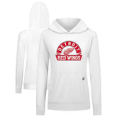 Detroit Red Wings Levelwear Women's Relay Banner Arch Pullover Hoodie - White Hoodies
