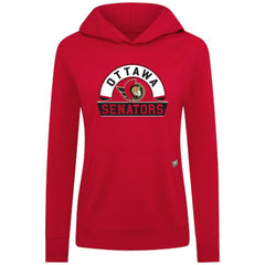 Ottawa Senators Levelwear Women's Relay Banner Arch Pullover Hoodie - Red Hoodies