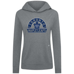 Toronto Maple Leafs Levelwear Women's Relay Banner Arch Pullover Hoodie - Gray Hoodies
