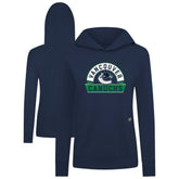 Vancouver Canucks Levelwear Women's Relay Banner Arch Pullover Hoodie - Navy Hoodies