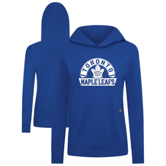 Toronto Maple Leafs Levelwear Women's Relay Banner Arch Pullover Hoodie - Royal Hoodies