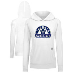 Toronto Maple Leafs Levelwear Women's Relay Banner Arch Pullover Hoodie - White Hoodies