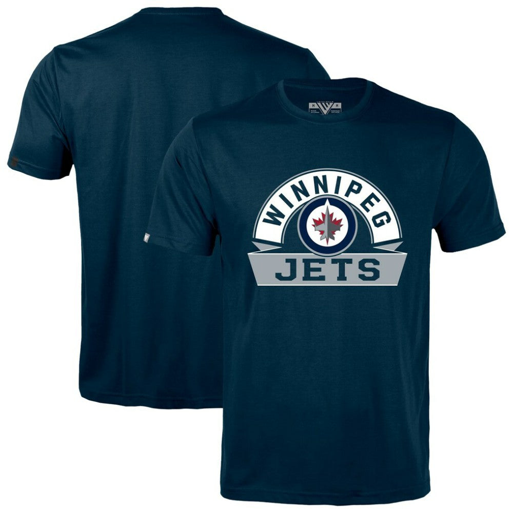 Winnipeg Jets Levelwear Richmond Banner Arch T-Shirt - Navy T-shirts