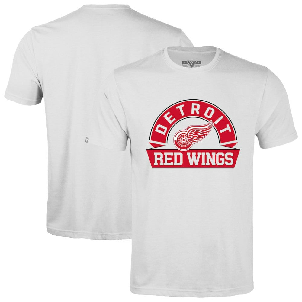 Detroit Red Wings Levelwear Richmond Banner Arch T-Shirt - White T-shirts