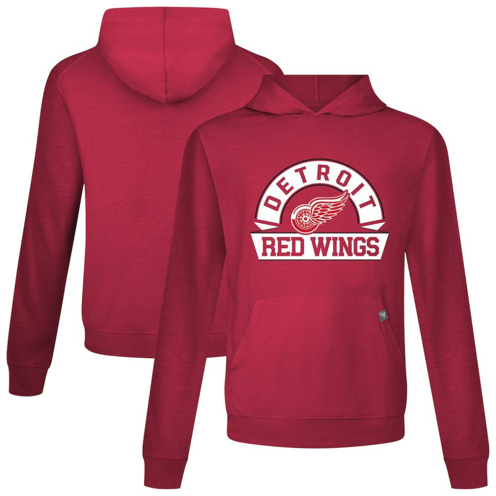 Detroit Red Wings Levelwear Relay Banner Arch Pullover Hoodie - Red Hoodies