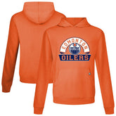 Edmonton Oilers Levelwear Relay Banner Arch Pullover Hoodie - Orange Hoodies