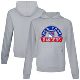 New York Rangers Levelwear Relay Banner Arch Pullover Hoodie - Gray Hoodies
