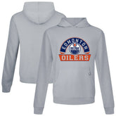Edmonton Oilers Levelwear Relay Banner Arch Pullover Hoodie - Gray Hoodies