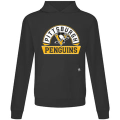 Pittsburgh Penguins Levelwear Relay Banner Arch Pullover Hoodie - Black Hoodies