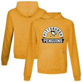 Pittsburgh Penguins Levelwear Relay Banner Arch Pullover Hoodie - Gold Hoodies