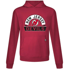 New Jersey Devils Levelwear Relay Banner Arch Pullover Hoodie - Red Jerseys