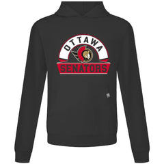 Ottawa Senators Levelwear Relay Banner Arch Pullover Hoodie - Black Hoodies