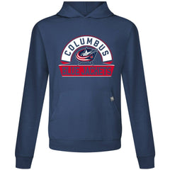 Columbus Blue Jackets Levelwear Relay Banner Arch Pullover Hoodie - Navy Hoodies