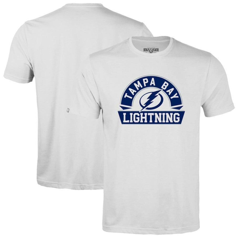 Tampa Bay Lightning Levelwear Youth Little Richmond Banner Arch T-Shirt - White T-shirts